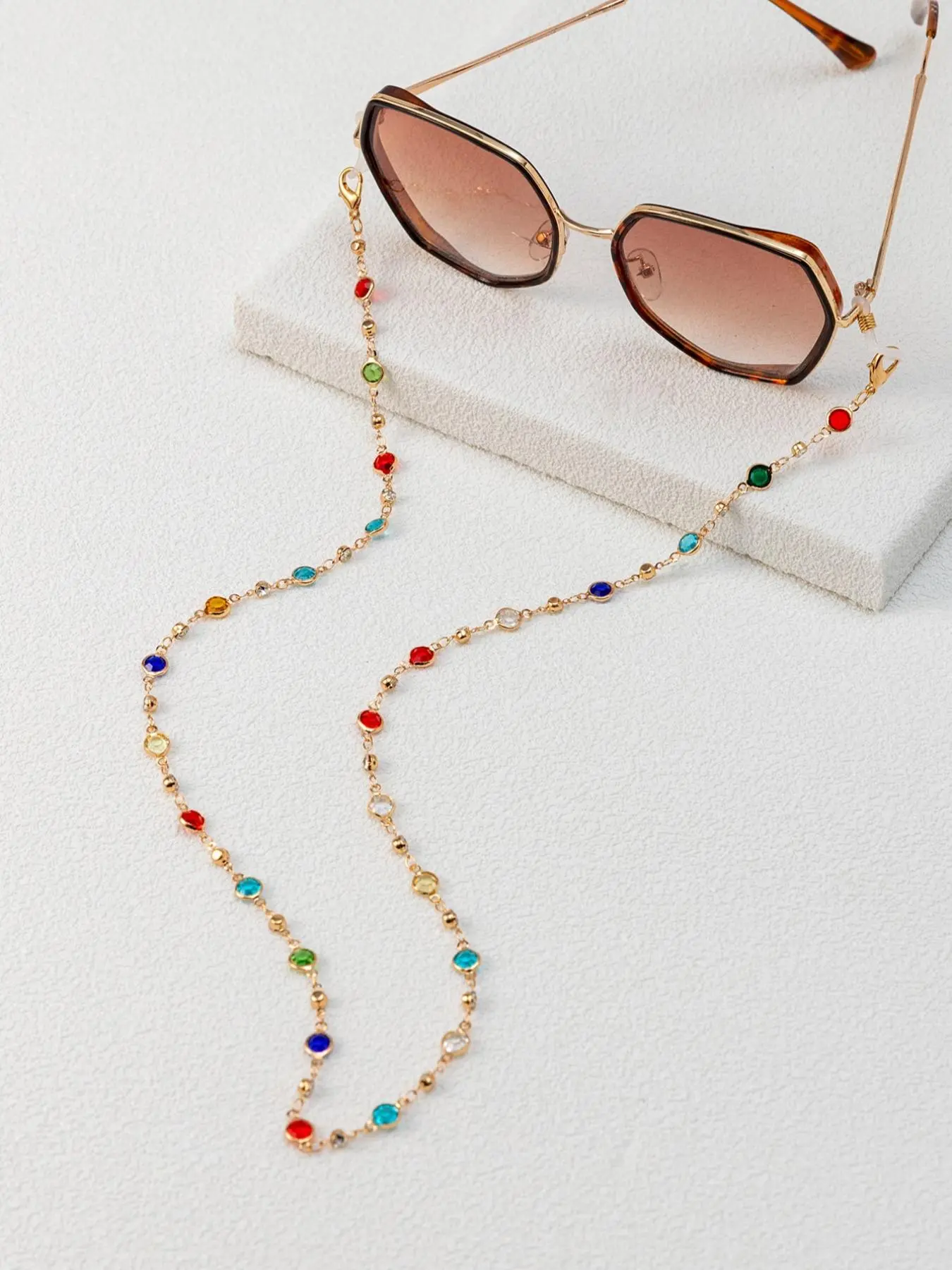 Boho Style Beaded Glasses Chain, Neck Lanyard, Fashionable Glasses Accessories for Women & Girls, Trendy All-match & Exquisite Sunglass Accessories for Birthday Gift