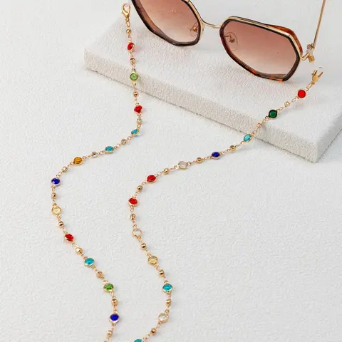Boho Style Beaded Glasses Chain, Eyeglass Chain, Neck Lanyard, Fashionable Glasses Accessories for Women & Girls, Trendy All-match & Exquisite Sunglass Accessories for Birthday Gift