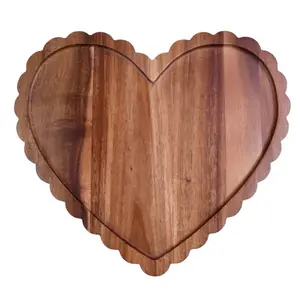Heart-Shaped Cutting Board - Natural Wood, Charcuterie board perfect for Valentines Day
