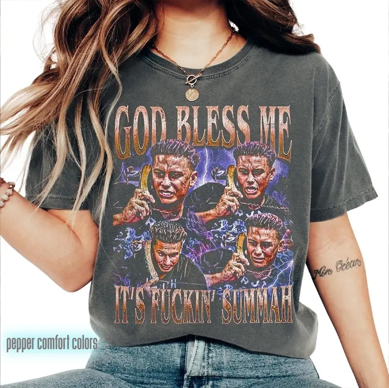 God Bless Me It's Fuckin' Summah Shirt, TV Bootleg Tshirt, Vintage Comfort Colors Summer Gift