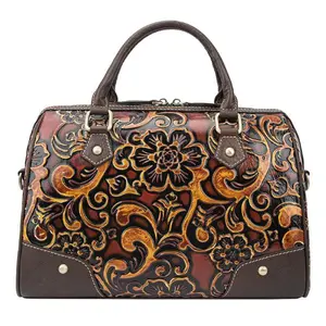 GavaGlo embossed leather handbag