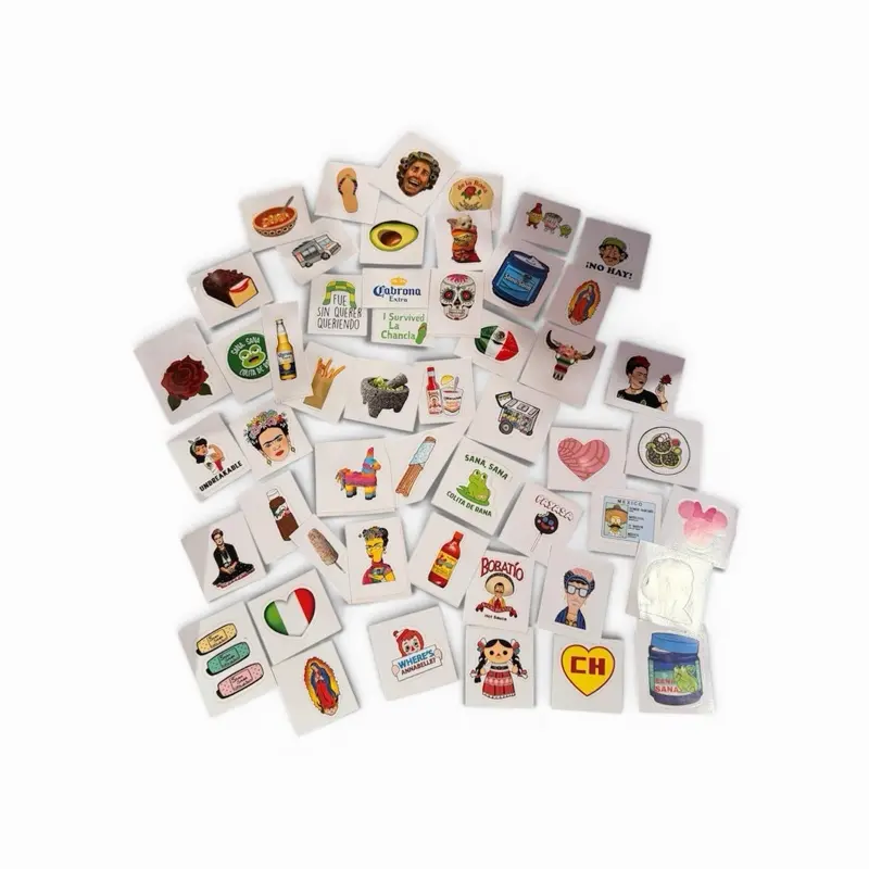 Funny Mexican Stickers Pack of 45 - Vibrant Sugar Skull Designs & Unique Character Stickers for Decor & Fun