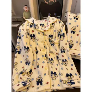 in stock Tamagotchi Peripheral Pajamas For Women In Winter Thick And Cute Cartoon Mameijike Suitable For Outdoor Home Wear