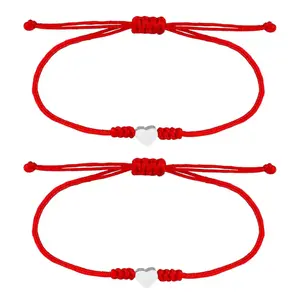 Kabbalah Red String Bracelet Red Bracelet for Protection,Mother Daughter Bracelets,Matching Heart Red Thread Friendship Bracelets for Teens, Couples, Sisters,Valentine's Day  ()