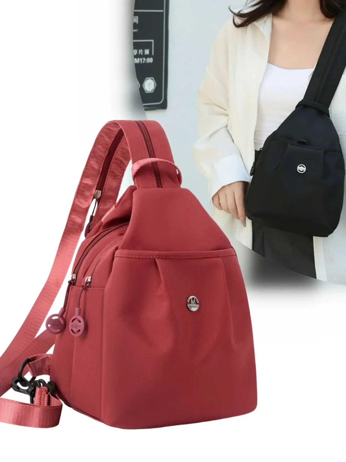 Women's Multifunctional 3-in-1 Convertible Bag - Small Backpack, Crossbody  Shoulder Bag & Chest Fanny Pack, Lightweight Nylon Purse, Cross Body Bags,  Adjustable Strap Bag for Travel, Hiking, Festivals, Gift for Her -