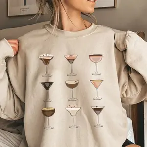 Espresso Martini Sweatshirt – Cocktail Lover Crewneck, Martini Drink Sweater for Women, Trendy Drinking Pullover