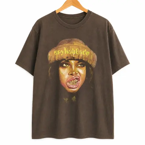 Erykah 90s Music Rock, Gifts for Fans, Graphic Tour Shirt, Erykah Badu Concert Shirt Classic Cotton Unisex T-shirt