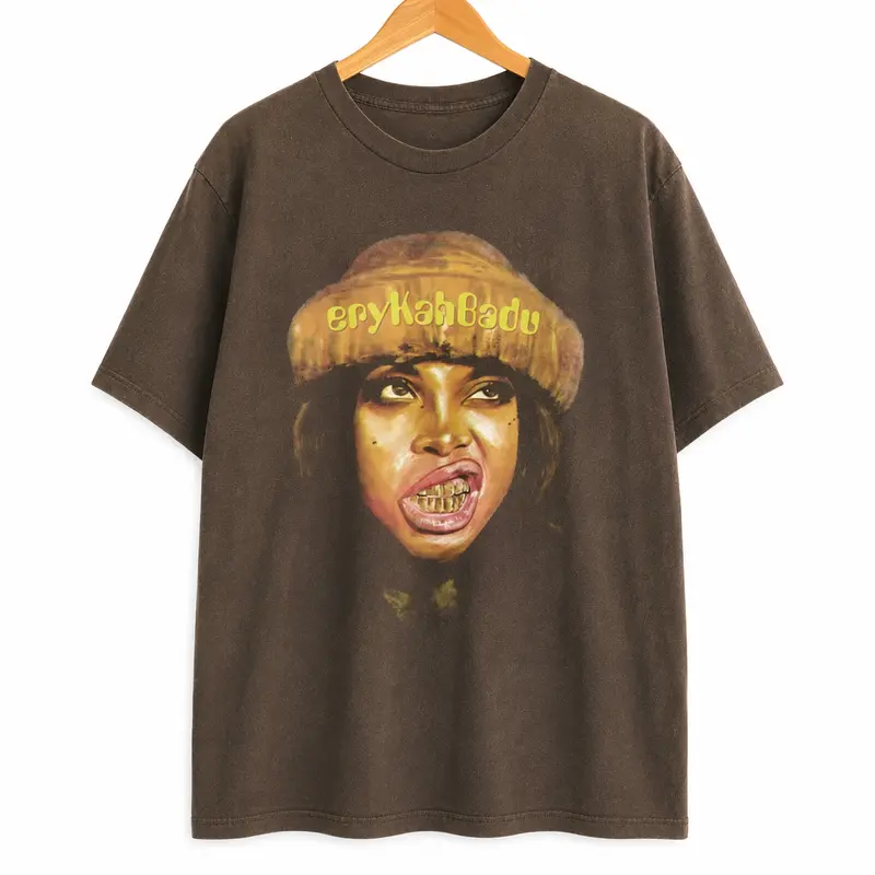 Erykah 90s Music Rock, Gifts for Fans, Graphic Tour Shirt, Erykah Badu Concert Shirt Classic Cotton Unisex T-shirt