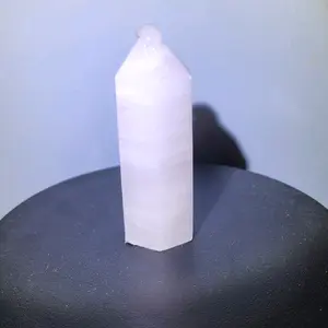 Pink Calcite Tower Natural Crystal UV reactive