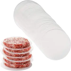 Hamburger Patty Paper round 4.5 Inch, Set of 200, Non Stick Patty Paper Sheets for Burger Press, Patty Serperate and Cake Baking(5.5/6/7/8/9/10/12Inch Available) YQL