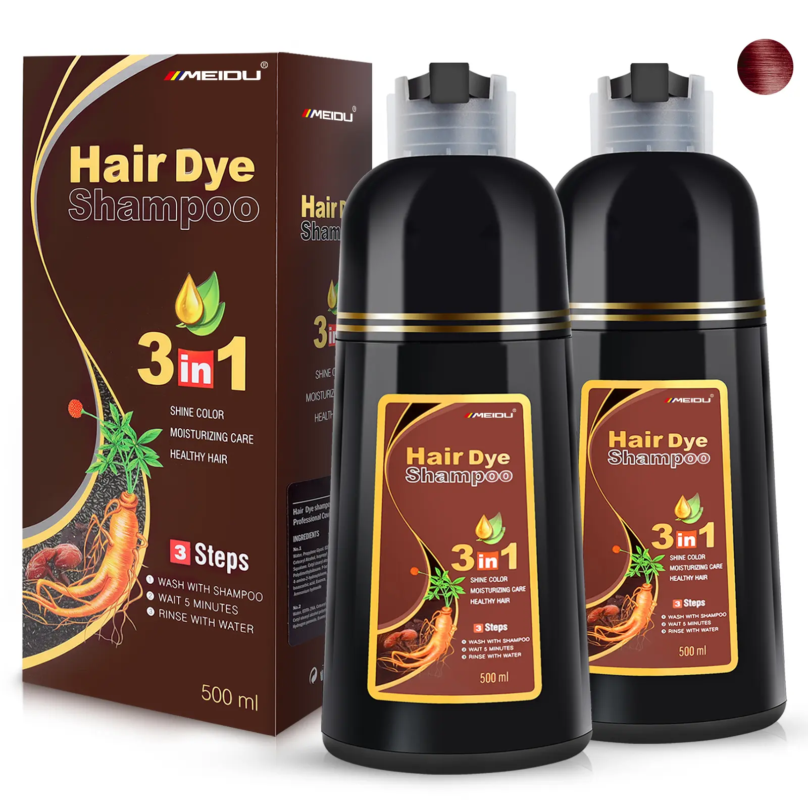 Dark Wine Red 500ml*2