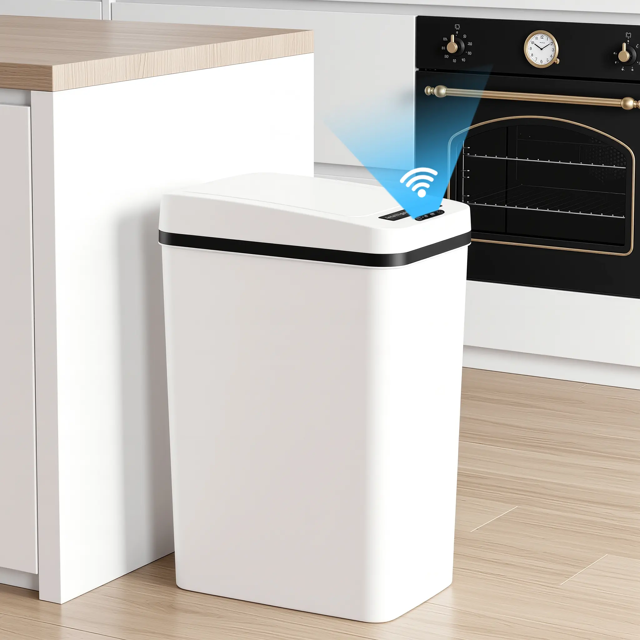 Kitchen Smart Touchless Trash Can 10 Gallon Automatic Motion Sensor Recharging 2000 MAh Rubbish Can With Lid Electric Garbage Bin For Kitchen, Office, Living Room, Toilet, Bedroom, RV