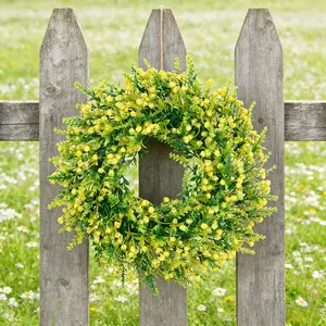 Realistic Medium Size Orchid Wreath Door Ring Store Hanging Decor, Wedding Decoration Christmas Farmhouse American Style Wreath