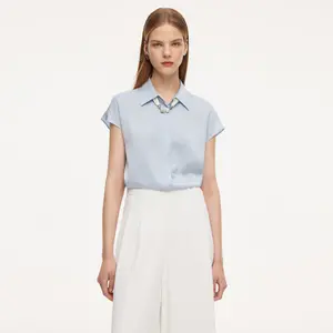 22MM Mulberry Silk Women Shirt With Silk Scarf