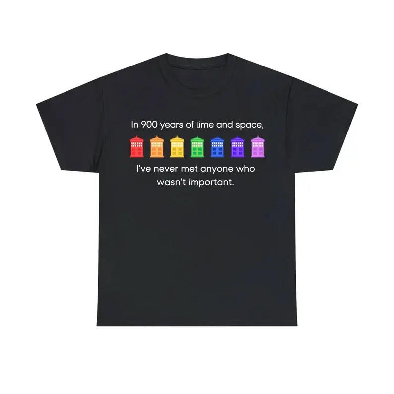 Pride Rainbow Police Box T-shirt, Vintage 11th Doctor Quote T-shirt, Retro In 900 Years Of Time And Space Quote T-shirt, Gift For LGBTQ+ Empowerment, Sweatshirt, Hoodie, Comfort Colors