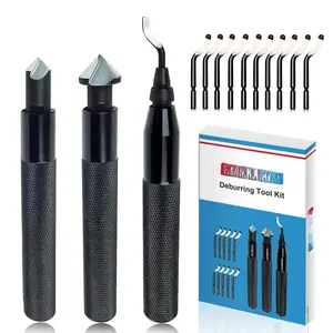 13- Deburring Tool Set with 2 Countersinks & 11  - Works  Metal, , PVC, Copper, Plastic, Printed Edges - Plumbing &  Printing Burr Removal Reamer Tool.