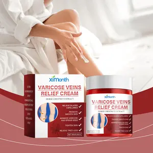 Ximonth Varicose Veins Relief Cream - Body Care Daily Moisturizer with Horse Chestnut Extract, Firming Formula, Minimizes Spider & Varicose Veins, Soothes Tired Legs, 80g/2.82oz Moisturizing, Contains Neither Harmful Additives Body Care Products