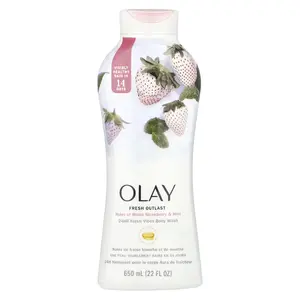 Olay Fresh Outlast Body Wash, White Strawberry & Mint, 22 fl oz (650 ml) Olay Fresh Outlast Body Wash, White Strawberry & Mint, 22 fl oz (650 ml)