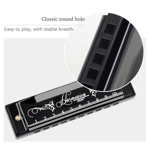 Irin New Style 10-Hole 20-Tone Colorful C Key Harmonica, Perfect for Music Lovers & Beginners, Durable & Easy-To-Play Design