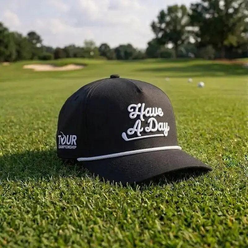 Breezy Golf Golf Rope Cap – Limited Edition Have A Day Snapback Hat, Lightweight Breathable Performance Cap for Golf and Casual Wear