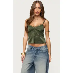 Edikted Women's Tamar Satin Effect Tank Top
