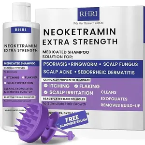 Anti Fungal Shampoo for Men & Women | Anti Dandruff, Medicated, Folliculitis Shampoo for Dry Scalp, Psoriasis, Ringworm | for Itchy, Flaky & Irritated Scalp | No Paraben & Sulphate | w/Scrubber Brush