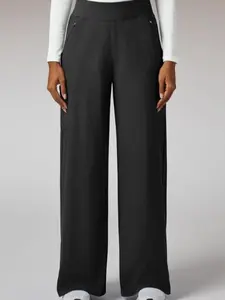 Hypothesis Y-Band Women's 6-Pocket Yoga-Style Knit Waist Wide Leg Scrub Pant