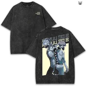 Hoshina Soshiro x Gen Narumi – Kaiju No. 8 Slasher Double Sided Tee, Washed Heavy Cotton | Fearless energy in every step Menswear Oversized