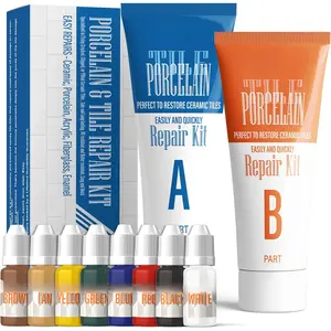 Tile Repair Kit, Ceramic Tile Repair Kit(Color Match), Porcelain Tile Chip Repair Kit with Super  Adhesion, Floor Tile Crack Repair Filler for Chips, Holes on Porcelain, Ceramic,
