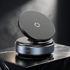 Car Phone Holder Suction Cup Mount Magnetic Fixed Stand, Car Mount Smartphone, 360° Rotatable Dual-Sided Magnet Design, Foldable No Glue Car Home Use