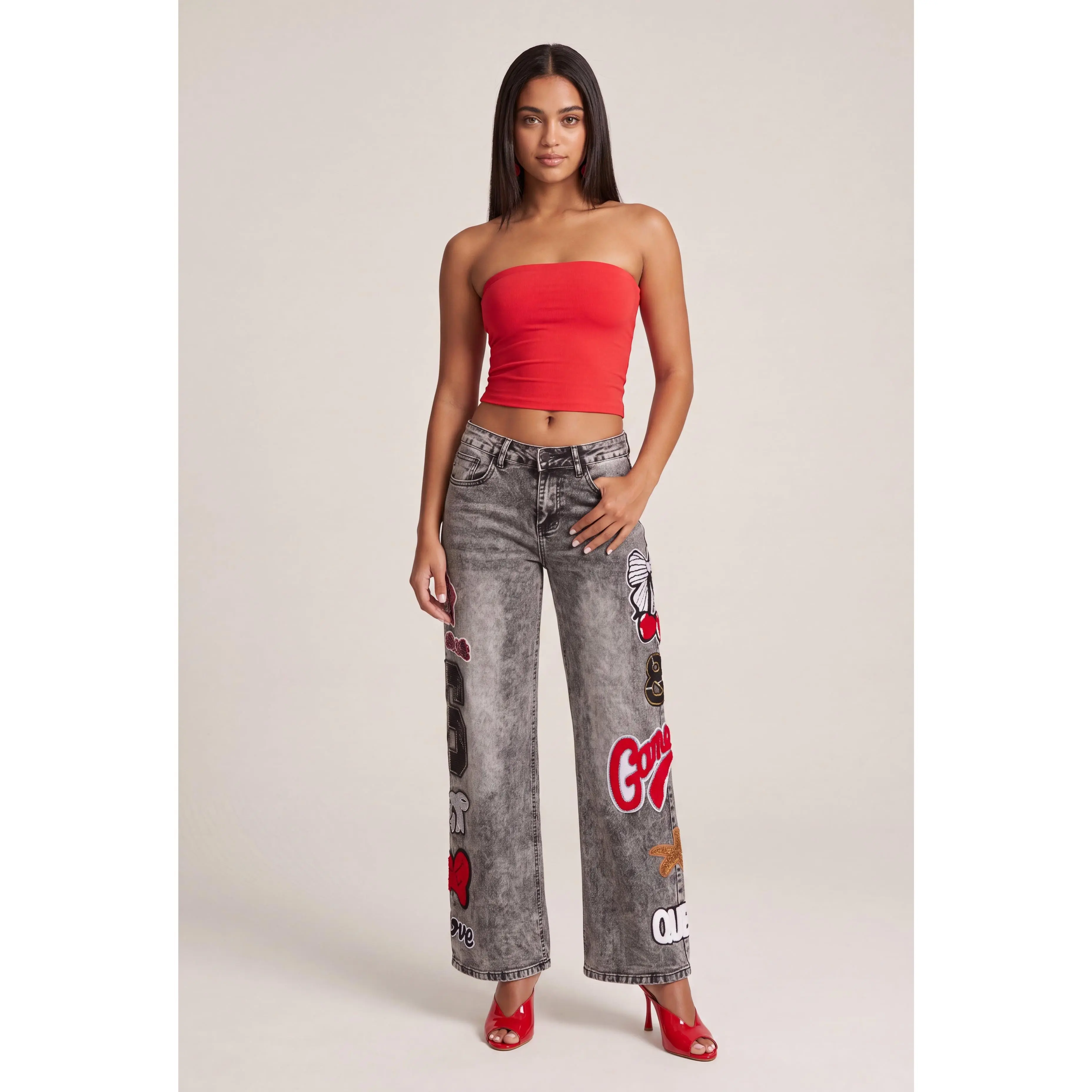 Celestine Patch Jeans
