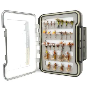 Hopper Dropper Rig Fly Fishing Flies Kit - 50 Hand-Tied Hoppers & Large Dry Flies Double-Sided Water-Resistant Storage Case for Trout Fishing with Manufacturer Warranty