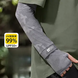 2-pairs/set Sunscreen Sleeve For Men's Fishing Arm Protection UV Resistant Anti-sunburn Sleeve Summer Outdoor Cycling Sleeve