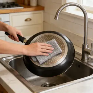 One Rag Outlasts 10 Sponges – 10 Counts Wire Dishwashing Rag, Heavy-Duty Steel Mesh Scrubber, Abrasive-Free Cleaning Cloth for Kitchenware & Pans