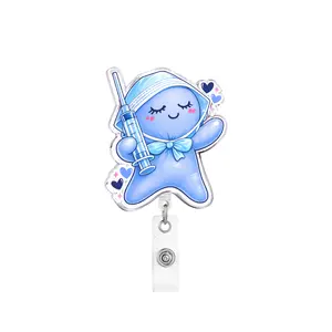 TikTok Balloon Glove Badge Reel | Glitter Nurse RN ID Clip