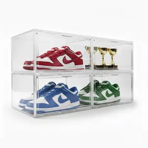 Kicks & Co Shoe Display Box XL 4 Pack, Stackable