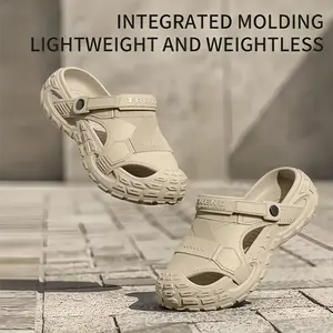 Men'S Home EVA Clogs That Can Be Worn in Two Ways, Sporty Slip-On Sandals for Summer Outdoor Use, Anti-Slip Casual Beach Shoes, EVA Non-Slip with Cushioned Soles, Lightweight And Comfortable Multifunctional Slippers