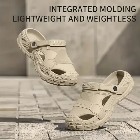 Quick Surf Men's 2-Way Wear EVA Clogs - Slide-In, Hands-Free Slip-In, Lightweight Anti-Slip Beach Sandals with EVA Sole, Summer Outdoor Casual Footwear, Slide-In Men's Sandals, Hands-Free Slip-In Men's Sandals
