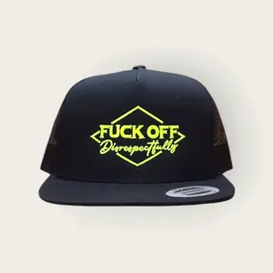 Neon Colors F off Disrespectfully Trucker Snapback Hat