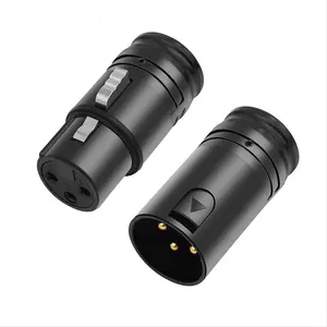Male & Female Compact XLR Microphone Solder Adapter Adjustable 90° Right Angle 3Pin XLR Solder Connector 3 PIN XLR Ends