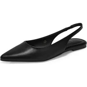 Coutgo Womens Slingback Flats Pointed Closed Toe Ballet Flats Comfortable Slip On Work Dress Shoes summervibes