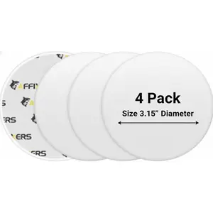 Door Stoppers for Wall - Clean and Dry Surface Required for  Adhesive, Sound Dampener Door Knob Wall Protector,  Door Stop Bumpers Guard for Walls (4, Large -3.1")