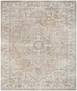Nourison Home Astra Machine Washable ASW12 Beige Traditional Power-loomed Rug