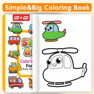 6.69×9.45 Inches Kids Unisex Vehicle Sketch Activity Sheets - Office Art Supplies for Parents, Arts and Crafts, Children Development (Cartoon Car Plane Bus Line Drawing Paper)