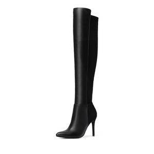 Dream Pairs Stretch Pointed-Toe Stiletto Over-the-Knee Boots – Pull-On Thigh-High Silhouette, Cushioned Insole, Shoe, Footwear