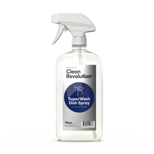 Clean Revolution SuperWash Dish Spray Ready-to-Use Eco-Friendly Trigger Spray for Faster Dish Cleaning
