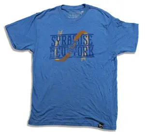 Mens Syracuse Ribbon Blue clothing top full color Men's Comfortable Short Sleeve Cotton T-Shirt