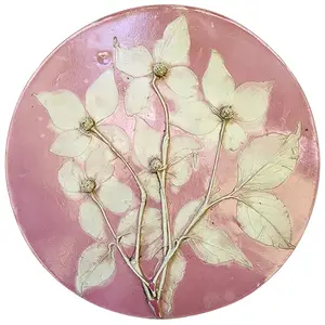 Plaster Botanical Bas Relief Artwork Wall Hanging Decor Ornaments Decoration Artistic
