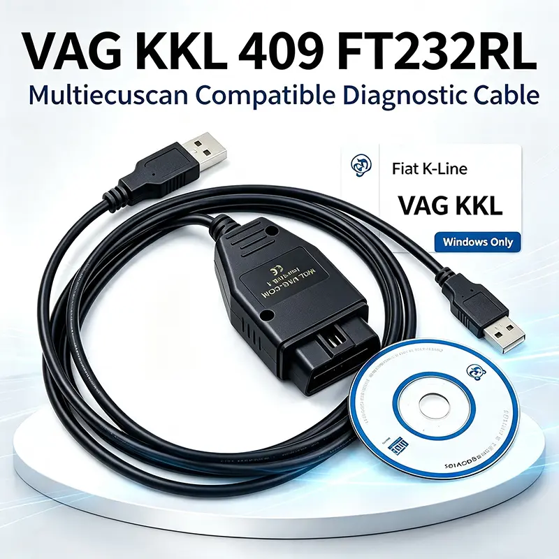 VAG KKL 409.1 With FT232RL chip OBD 2 OBD2 Car Diagnostic vag com Interface Cable For VW/Audi/Skoda/Seat Auto Scanner Tool
