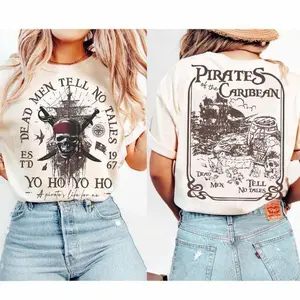 2 sided Retro Dead Men Tell No Tales 1967 Shirt, Pirates T-shirt, Family Cruise Trip Shirt TLDNB